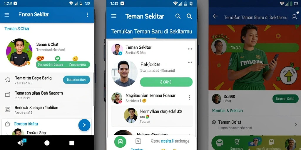 Tampilan antarmuka FB333 yang ramah pengguna untuk mencari teman.