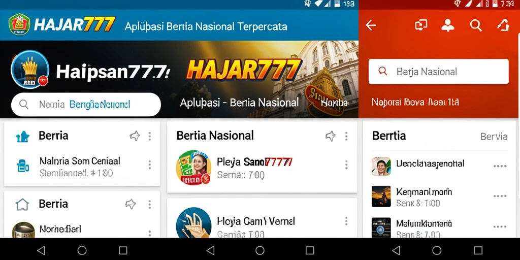 Tampilan antarmuka HAJAR777 yang sederhana dan informatif.