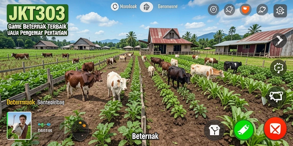 Antarmuka menarik dari permainan Beternak JKT303.