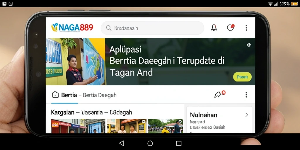 Antarmuka NAGA889 menampilkan berita daerah terbaru dengan jelas dan informatif.