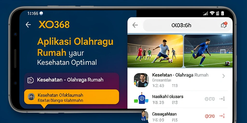 Tampilan antarmuka pengguna aplikasi Olahraga Rumah XO368.